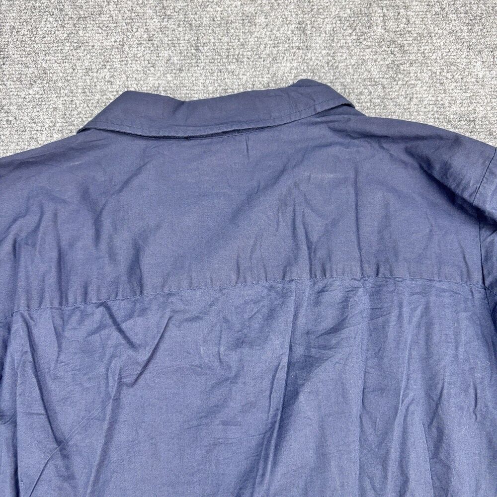 Tommy Hilfiger Women's 1X Navy Blue 100% Cotton Roll Tab Shirt - Picture 7 of 14